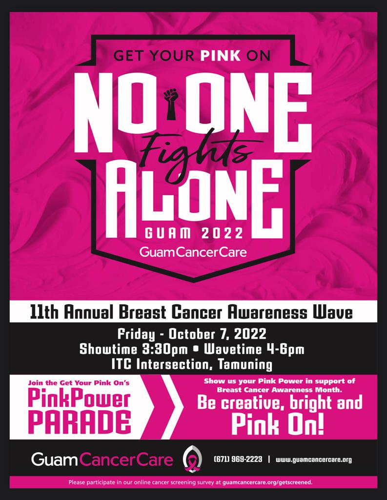 11th Annual Breast Cancer Awareness Wave - GUAM CANCER CARE  Screening,  Support, Financial Assistance, Patient Navigation, Patient Transport,  Public Outreach and Education